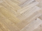 Preview: Solid Oak parquet 16x70x300 mm, Gestreift grade