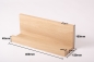 Preview: Wall Shelf Solid Oak Hardwood with hangers 20 mm, Length: 400mm prime grade chalked white oiled