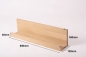 Preview: Wall shelf Solid smoked Oak Hardwood with hangers 20 mm, Length: 600mm prime grade nature oiled