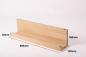 Preview: Wall shelf Solid Oak Hardwood with hangers 20 mm, Length: 600mm, prime grade natural oiled