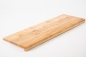 Preview: Window sill Solid Birch Hardwood with overhang rustic grade 20 mm laquered