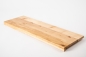 Preview: Window sill Solid Birch Hardwood with overhang rustic grade 20 mm laquered