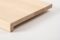 Preview: Window sill Solid Birch Select Hardwood with overhang, 20 mm, nature hard wax oil nature white