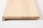 Preview: Window sill Solid Birch Select Hardwood with overhang, 20 mm, nature hard wax oil nature white