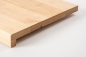 Preview: Window sill Solid Birch Hardwood  with overhang, 20 mm, lacquered