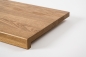 Preview: Window sill Solid Oak with overhang, 20 mm, prime grade, bronze oiled