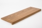 Preview: Window sill Solid Oak with overhang, 20 mm, prime grade, bronze oiled