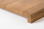 Preview: Windowsill Oak Select Natur A/B 26 mm, finger joint lamella, bronze oiled, with overhang