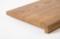 Preview: Window sill Solid Oak with overhang, 20 mm, prime grade, bronze oiled