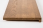 Preview: Window sill Solid Oak with overhang, 20 mm, prime grade, bronze oiled