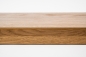 Preview: Windowsill Oak Select Natur A/B 26 mm, finger joint lamella, bronze oiled, with overhang