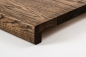 Preview: Window sill Solid Oak with overhang, 20 mm, prime grade, oiled in tone smoked oak