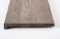 Preview: Window sill Solid Oak with overhang, 20 mm, prime grade, graphite oiled