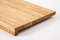 Preview: Window sill Solid Oak Hardwood A/B Select Natur with overhang, 20 mm, prime grade, hard wax oil natural