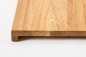 Preview: Window sill Solid Oak Hardwood A/B Select Natur with overhang, 20 mm, prime grade, hard wax oil natural