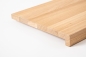Preview: Window sill Solid Oak Hardwood A/B Select Natur with overhang, 20 mm, prime grade, hard wax natural white
