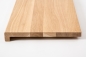 Preview: Window sill Solid Oak Hardwood A/B Select Natur with overhang, 20 mm, prime grade, hard wax natural white