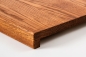 Preview: Window sill Solid Oak with overhang, 20 mm, prime grade, cherry oiled