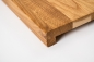 Preview: Stair tread Solid Oak Hardwood with overhang, Prime-Nature grade, 20 mm, lacquered