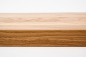 Preview: Window sill Solid Oak with overhang, Prime-Nature grade, 20 mm, laquered