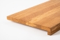 Mobile Preview: Stair tread Solid Oak Hardwood with overhang, Prime Nature grade, 20 mm, natural oiled