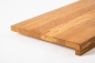 Preview: Stair tread Solid Oak Hardwood with overhang, Prime Nature grade, 20 mm, natural oiled