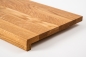 Preview: Stair tread Solid Oak Hardwood with overhang, Prime Nature grade, 20 mm, natural oiled