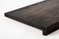 Preview: Window sill Solid Oak with overhang, 20 mm, prime grade, black oiled