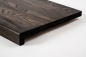 Preview: Stair tread Solid Oak Hardwood step with overhang, 20 mm, Rustic grade, black oiled