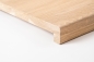 Preview: Window sill Solid Oak with overhang, 20 mm, prime grade, white oiled