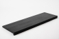Preview: Window sill Solid Oak with overhang, 20 mm, brushed black laqued RAL9011