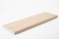 Preview: Window sill Solid Oak with overhang, 20 mm, prime grade, brushed chalked white oiled