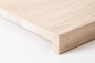 Preview: Window sill Solid Oak with overhang, 20 mm, prime grade, brushed chalked white oiled