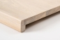 Preview: Window sill Solid Oak with overhang, 20 mm, prime grade, brushed chalked white oiled