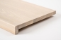 Preview: Window sill Solid Oak with overhang, 20 mm, prime grade, brushed chalked white oiled