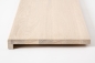 Preview: Window sill Solid Oak with overhang, 20 mm, prime grade, brushed chalked white oiled