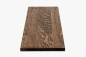 Preview: Wall shelf Solid Oak Hardwood shelf 20 mm, Rustic grade, oiled in tone smoked oak