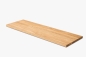 Preview: Wall shelf Solid Oak Hardwood step with overhang, 20 mm, Rustic grade, hard wax natural