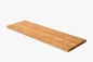 Preview: Wall shelf Solid Oak Hardwood with overhang, Prime Nature grade, 20 mm, natural oiled