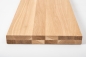 Preview: Stair tread Solid Oak Hardwood , Select nature grade, 40 mm, Hard wax oil nature white