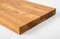 Preview: Stair tread Solid Oak Hardwood, Select nature grade, 40 mm, brushed nature oiled