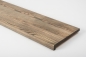 Mobile Preview: Stair tread Solid Ash with overhang 20 mm Prime-Nature grade, graphite oiled