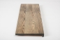 Preview: Window sill Solid Ash with overhang 20 mm Prime-Nature grade graphite oiled