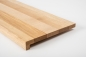 Preview: Stair tread Solid Ash with overhang 20 mm Prime-Nature grade, hard wax oil nature