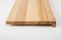 Preview: Stair tread Solid Ash with overhang 20 mm Prime-Nature grade, hard wax oil nature