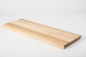 Preview: Stair tread Solid Ash with overhang 20 mm Prime-Nature grade, hard wax oil nature white