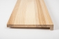 Preview: Window sill Solid Ash with overhang 20 mm Prime-Nature grade, hard wax oil nature white