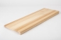 Preview: Stair tread Solid Ash with overhang 20 mm Prime-Nature grade, hard wax oil nature white