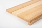 Preview: Stair tread Solid Ash with overhang 20 mm Prime-Nature grade, lacquered