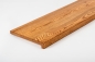 Preview: Stair tread Solid Ash with overhang 20 mm Prime-Nature grade, cherry oiled